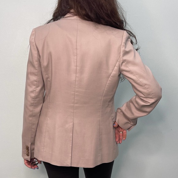 J.Crew Cotton Blazer Lined Pockets Buttons Size 4 Small Neutral Capsule Basic - Picture 2 of 16